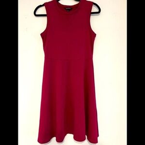 Banana Republic fit and flare maroon sleeveless dress